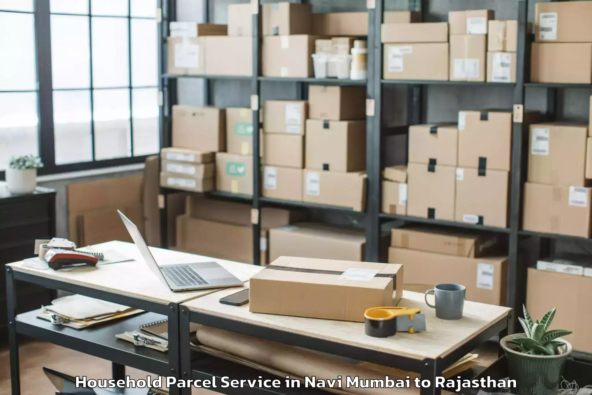 Top Navi Mumbai to Rajgarh Rajasthan Household Parcel Available